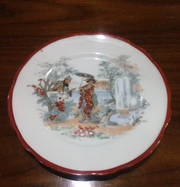 Антикварная фарфоровая  тарелка в стиле «Шинуазри́».  Дулево. 100 лет!