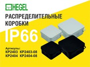 КР-2404, 2403 Коробка разветвительная IP66 HEGEL атмосферостойкая Защита от УФ, ударопрочная