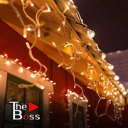 Украшение дома гирляндами  неоном Установка